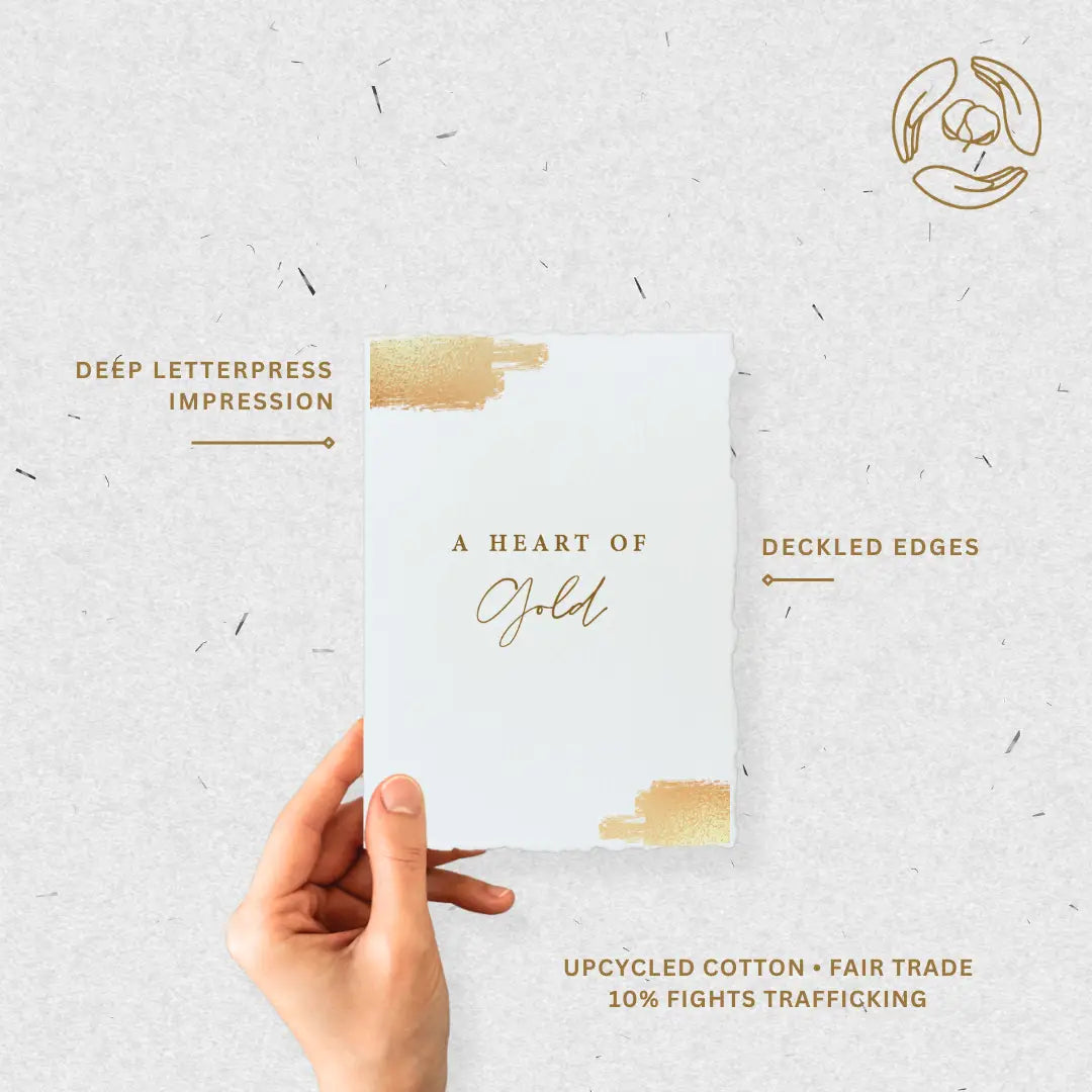 A Heart of Gold- Foil Greeting Card
