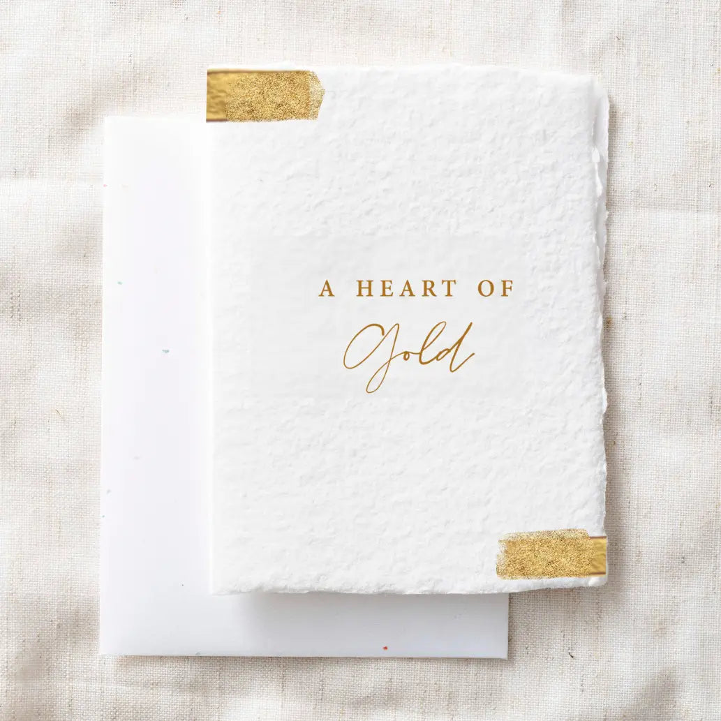 A Heart of Gold- Foil Greeting Card
