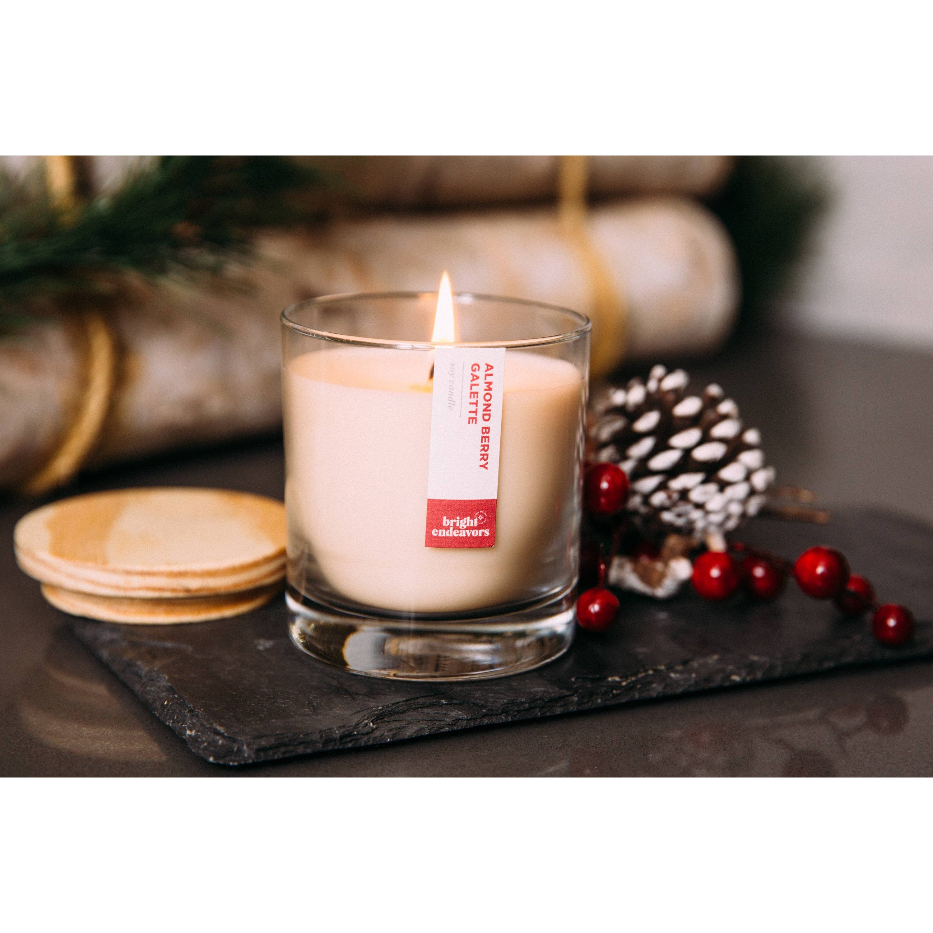 Almond Berry Galette Soy Candle: 9oz Signature Glass
