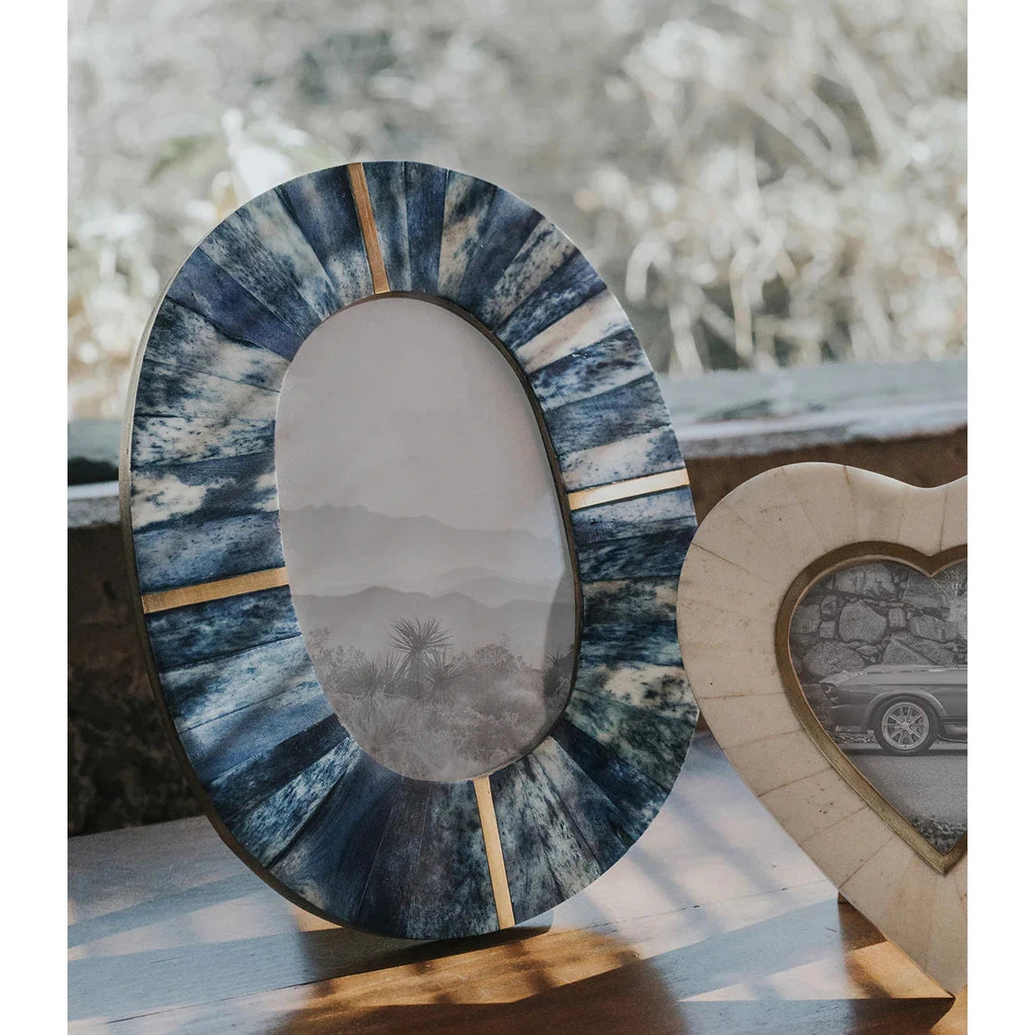 Artemis Indigo Oval Picture Frame