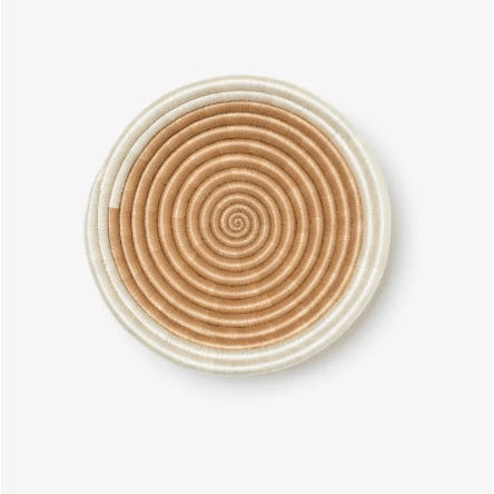 Aura Woven Bowl- Tea with White- Assorted Sizes