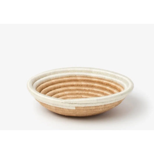 Aura Woven Bowl- Tea with White- Assorted Sizes