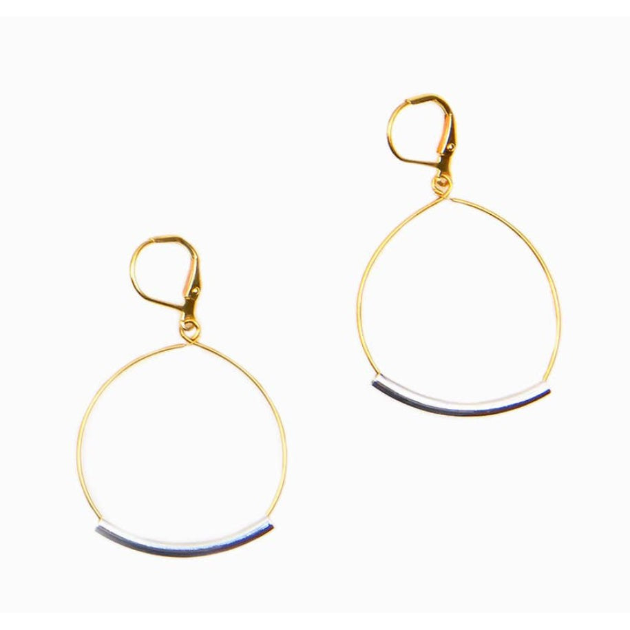 Bar and Hoop Dangle Earrings -Assorted Colors