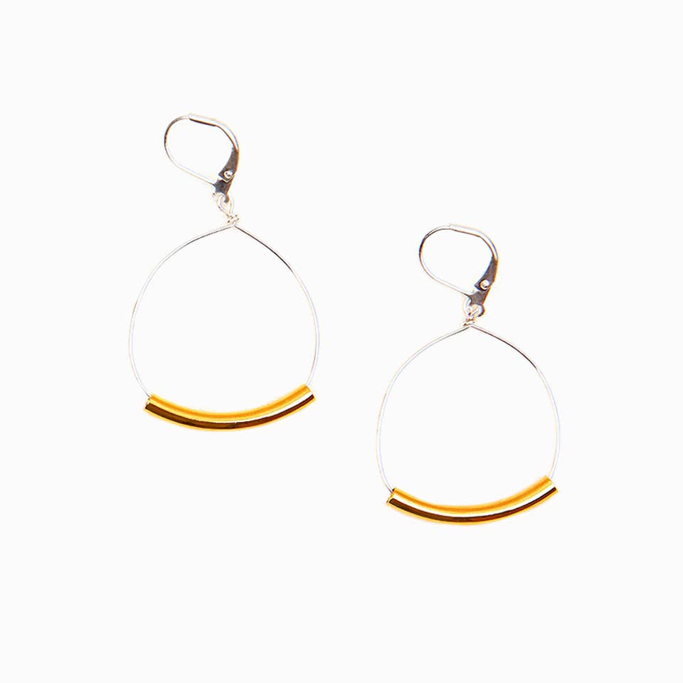 Bar and Hoop Dangle Earrings -Assorted Colors