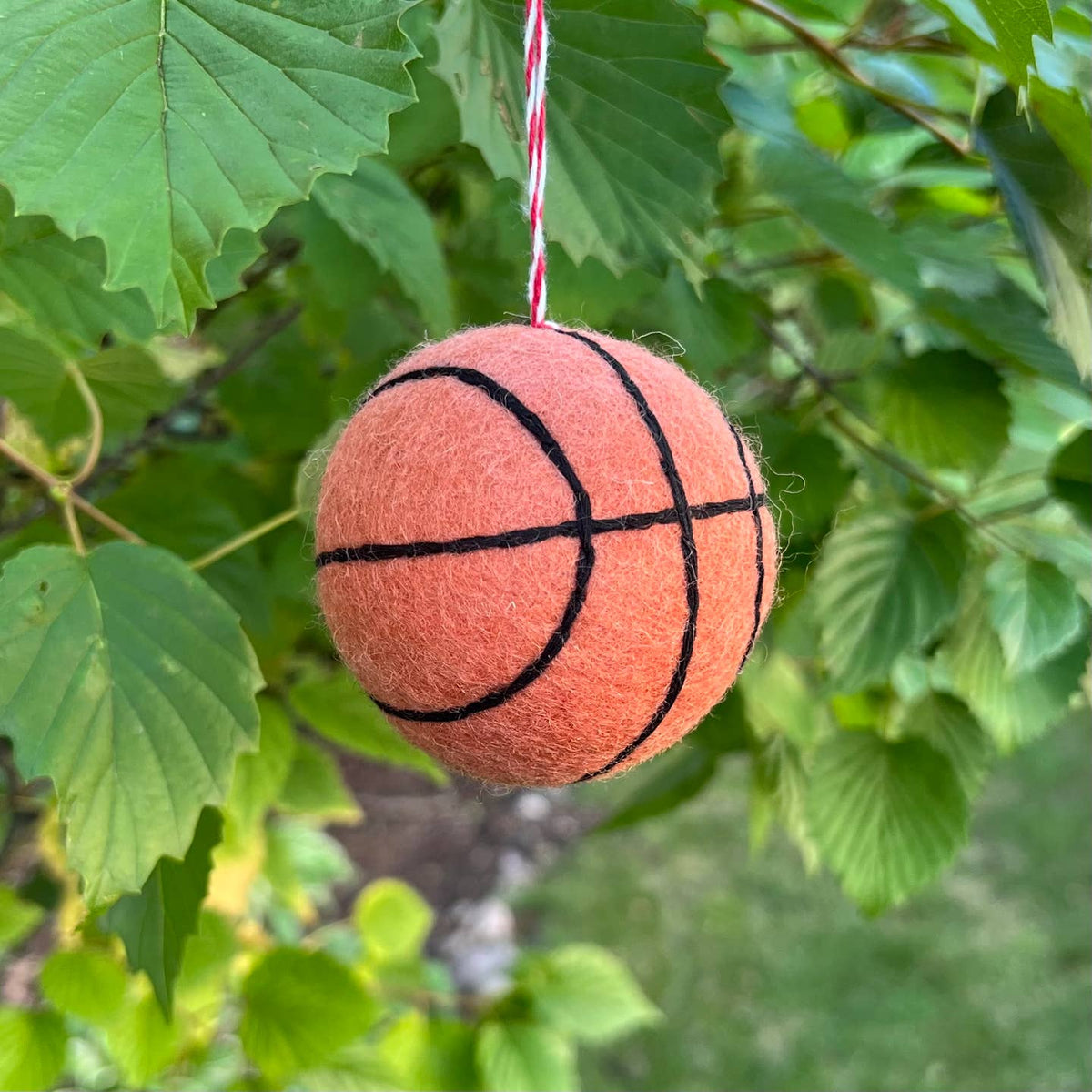 Basketball Felt Wool Ornament