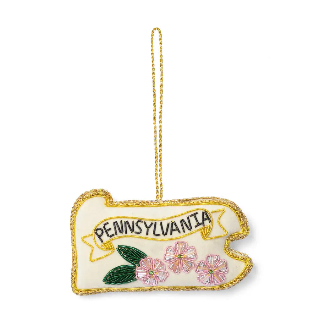 Beaded Pennsylvania State Mountain Laurel Ornament State Flower