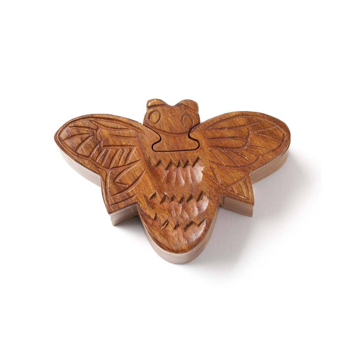 Bee Puzzle Box - Handcrafted Sheesham Wood