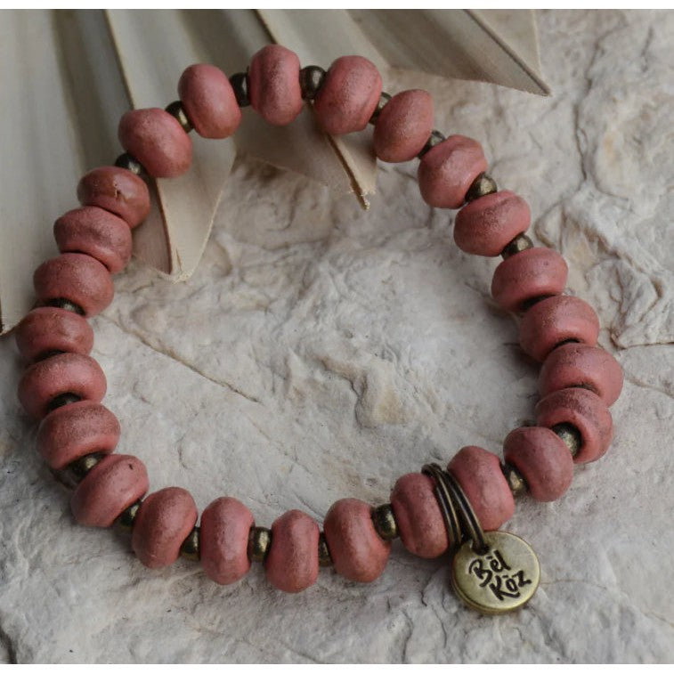 Bel Koz Rondelle Clay Bead Charm Bracelet- Assorted Colors