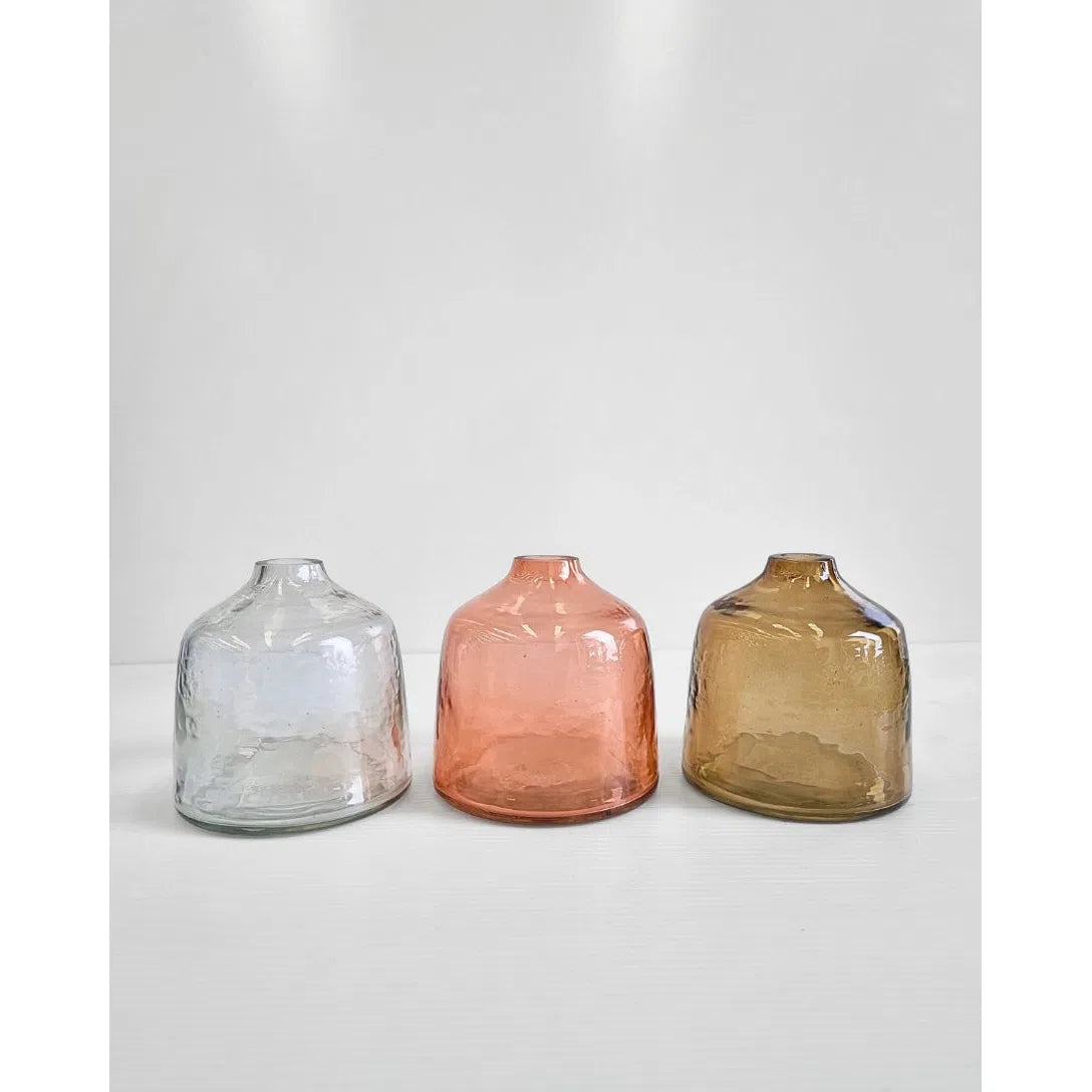 Bella Handblown Hammered Bud Vase- Assorted Colors- Sold Individually