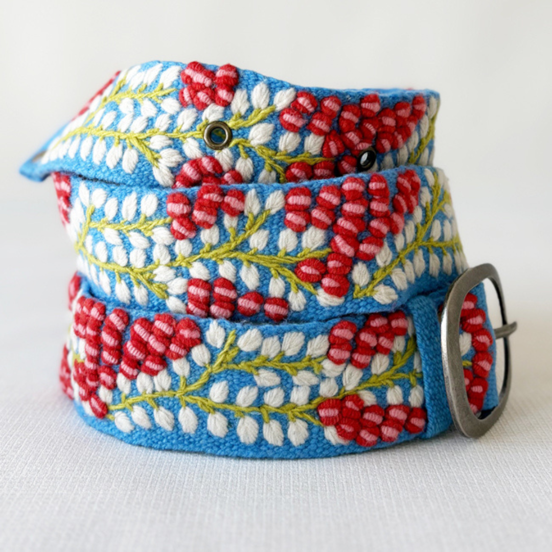 Berries on Vine Wool Belt- Assorted Sizes