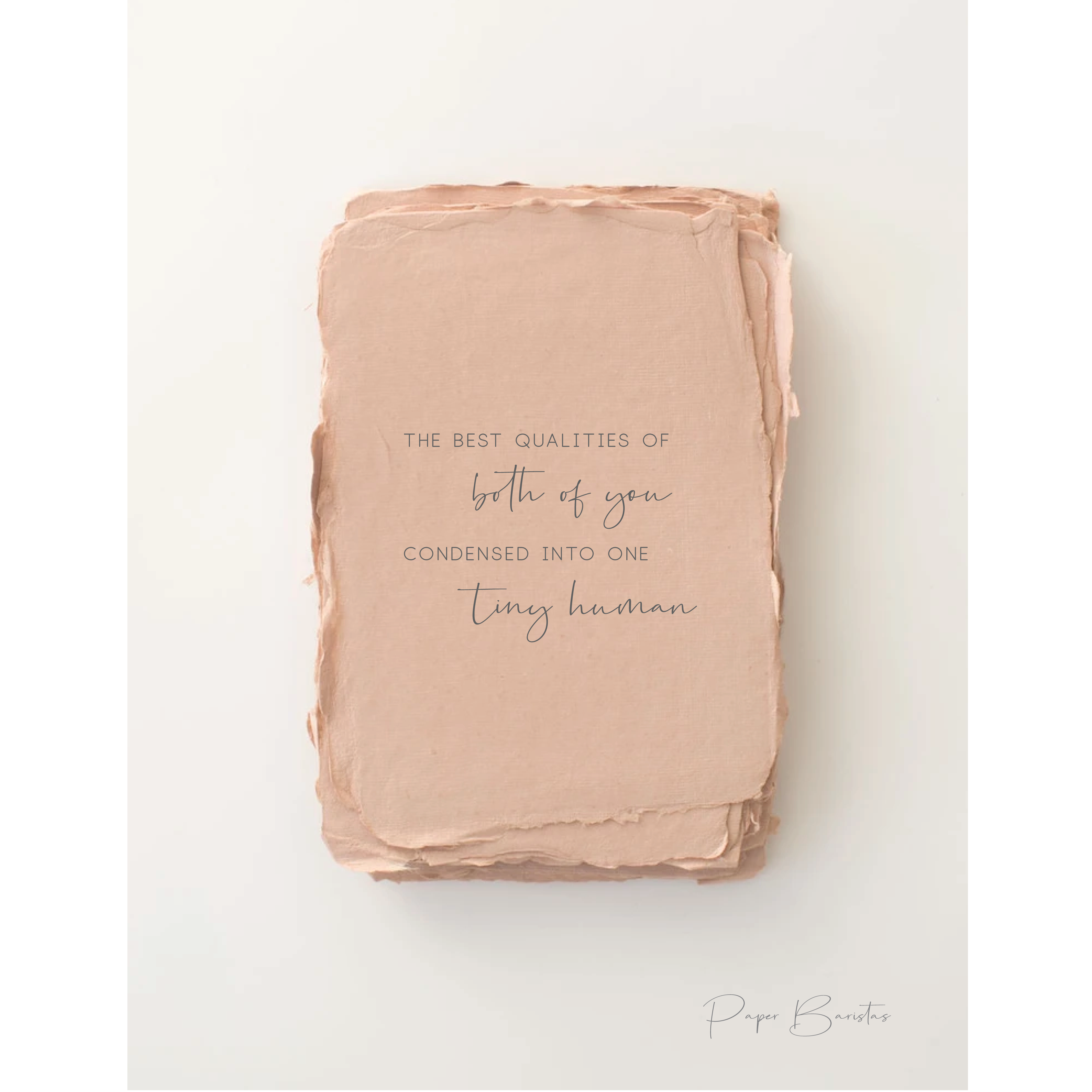 "Best qualities of you both" Baby Greeting Card