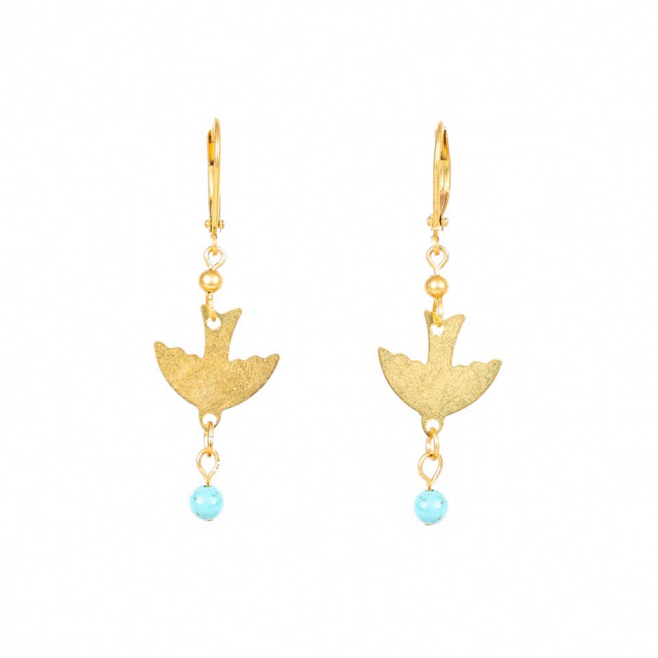 Bird & Stone Fruit Earrings- Assorted Colors