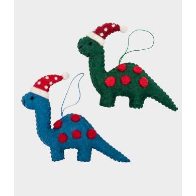 Brachiosaurus with Hat Ornament- Assorted Colors- Sold Individually
