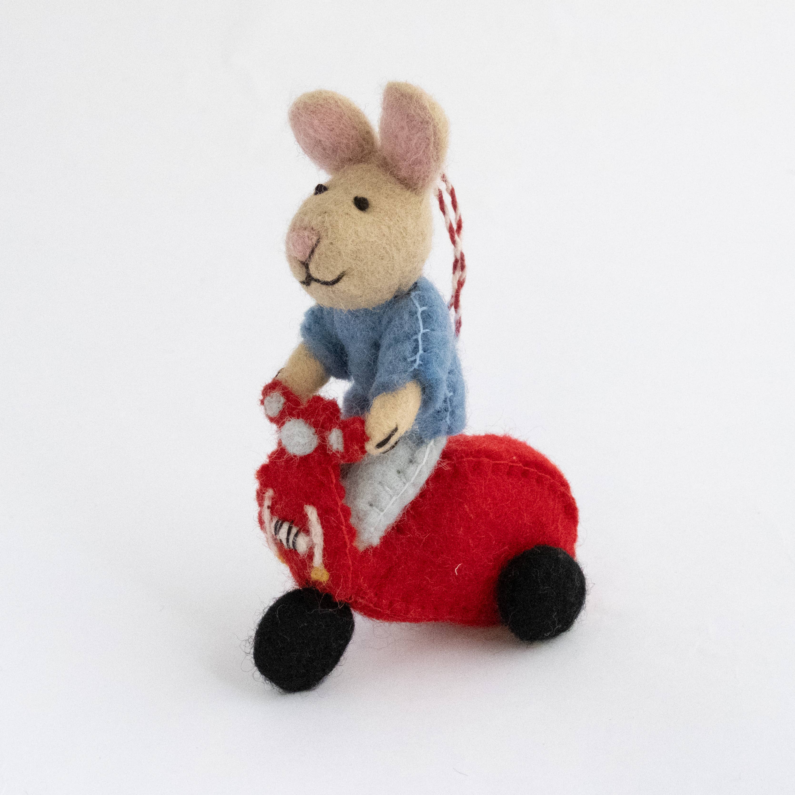 Bunny on Scooter Ornament