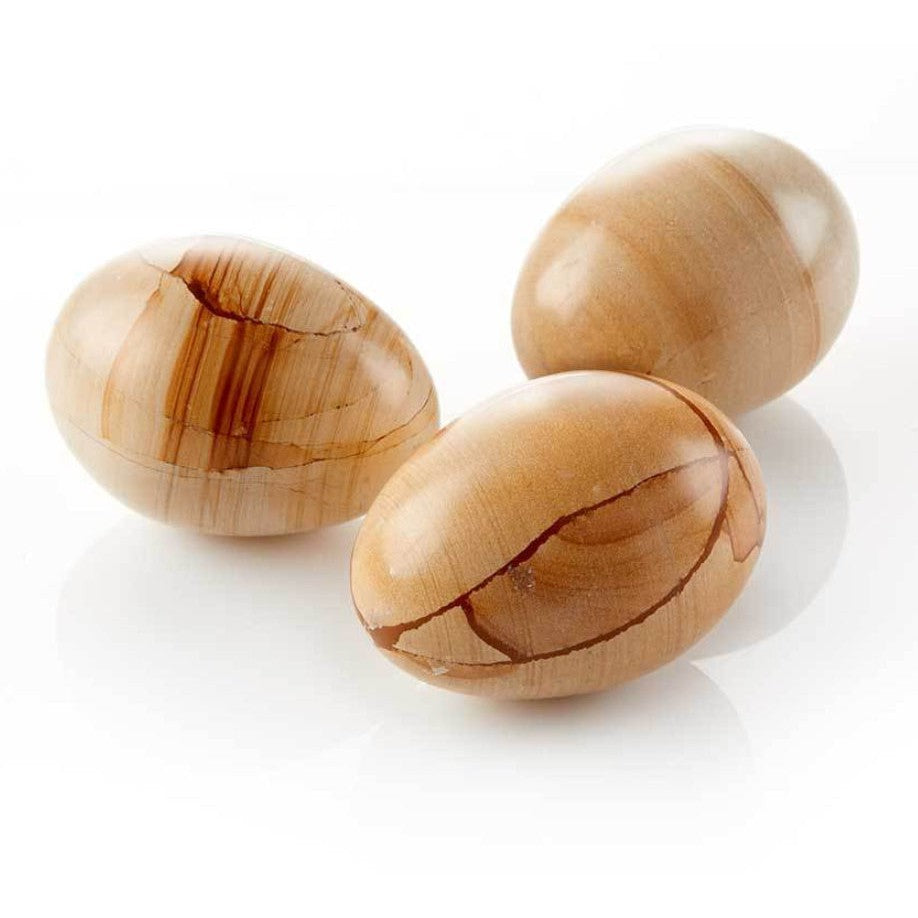 Burma Teak Stone Egg- Sold Individually - Assorted Patterns (*Local Pickup/Local Delivery Only)