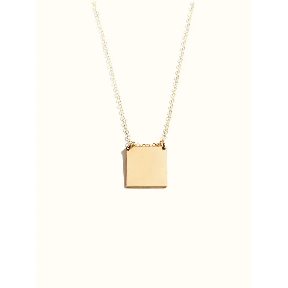 Choose-Your-Phrase Square Necklace