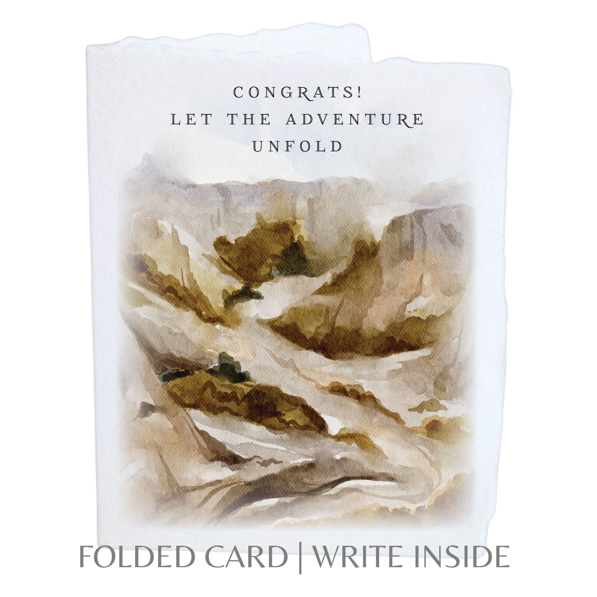 Congrats Let the Adventure | Eco-Friendly Greeting Card