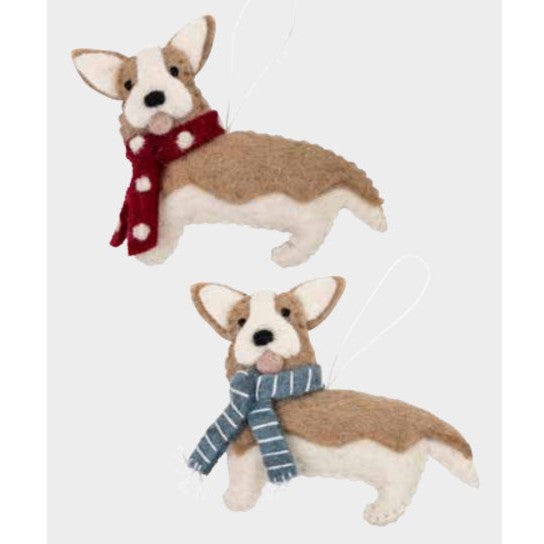 Corgi Ornament- Assorted Styles- Sold Individually