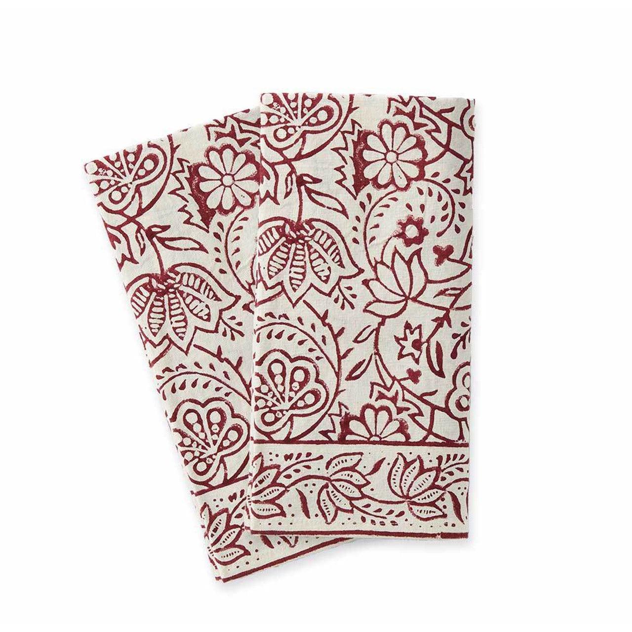 Cranberry Vine Napkins - Set of 2