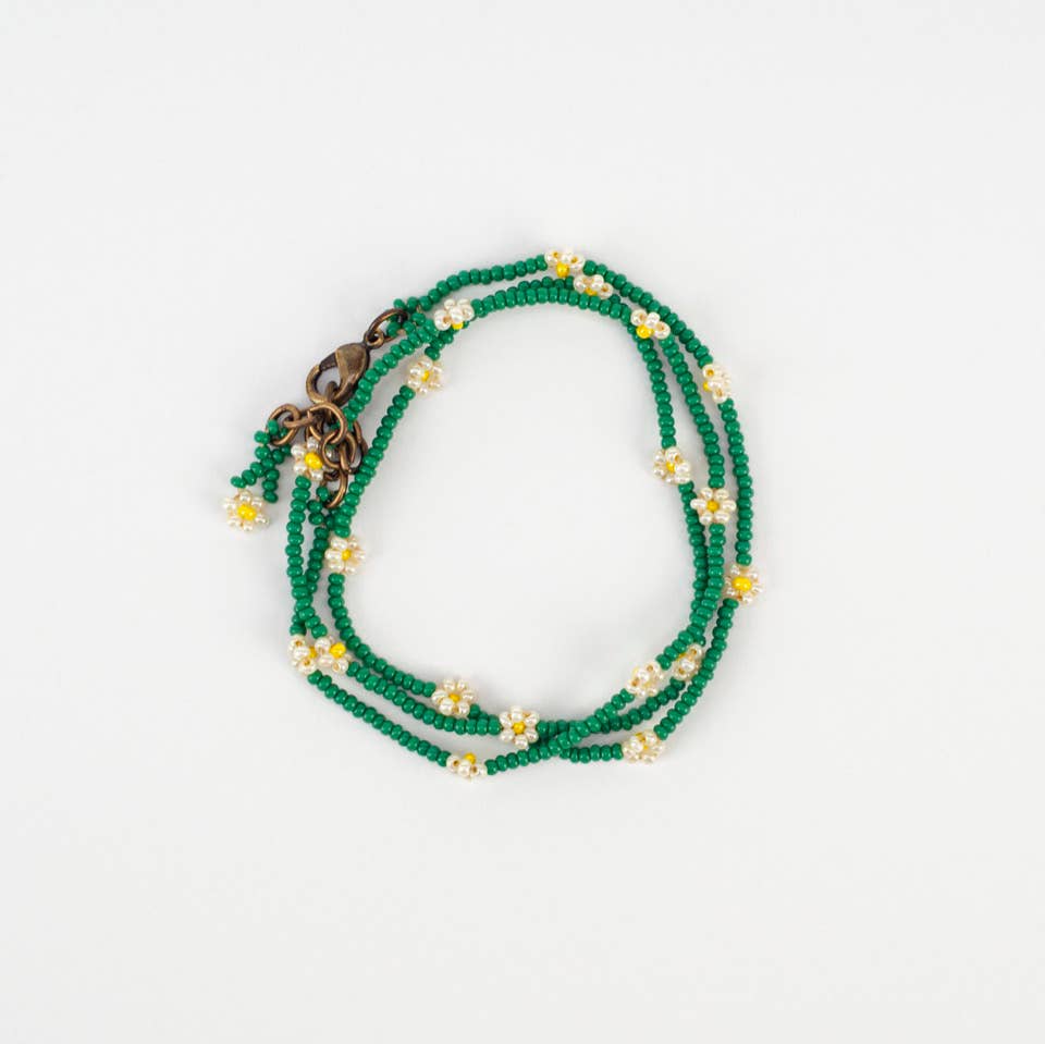 Daisy Chain Wrap Bracelet/Necklace- Assorted Colors