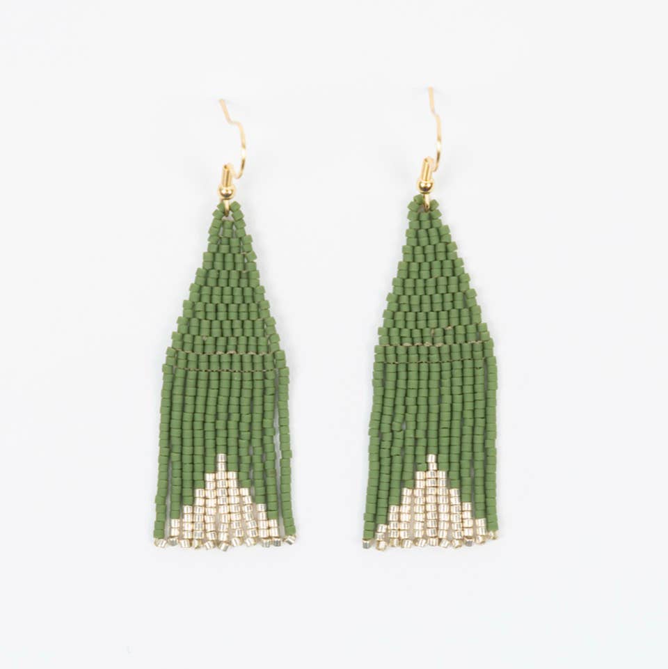 Delica Triangle Earrings- Assorted Colors