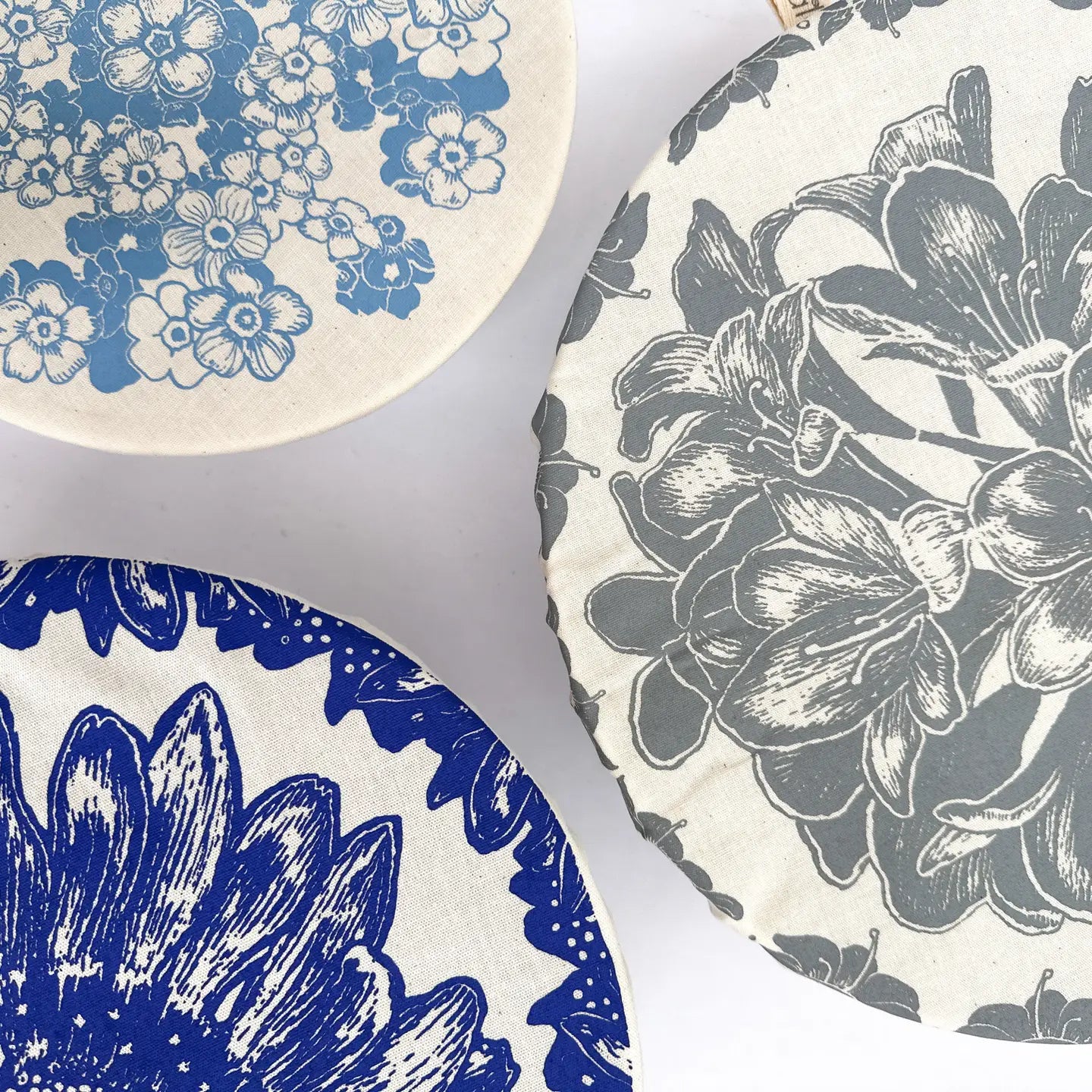 Dish Cover- Large Set of 3-African Flowers