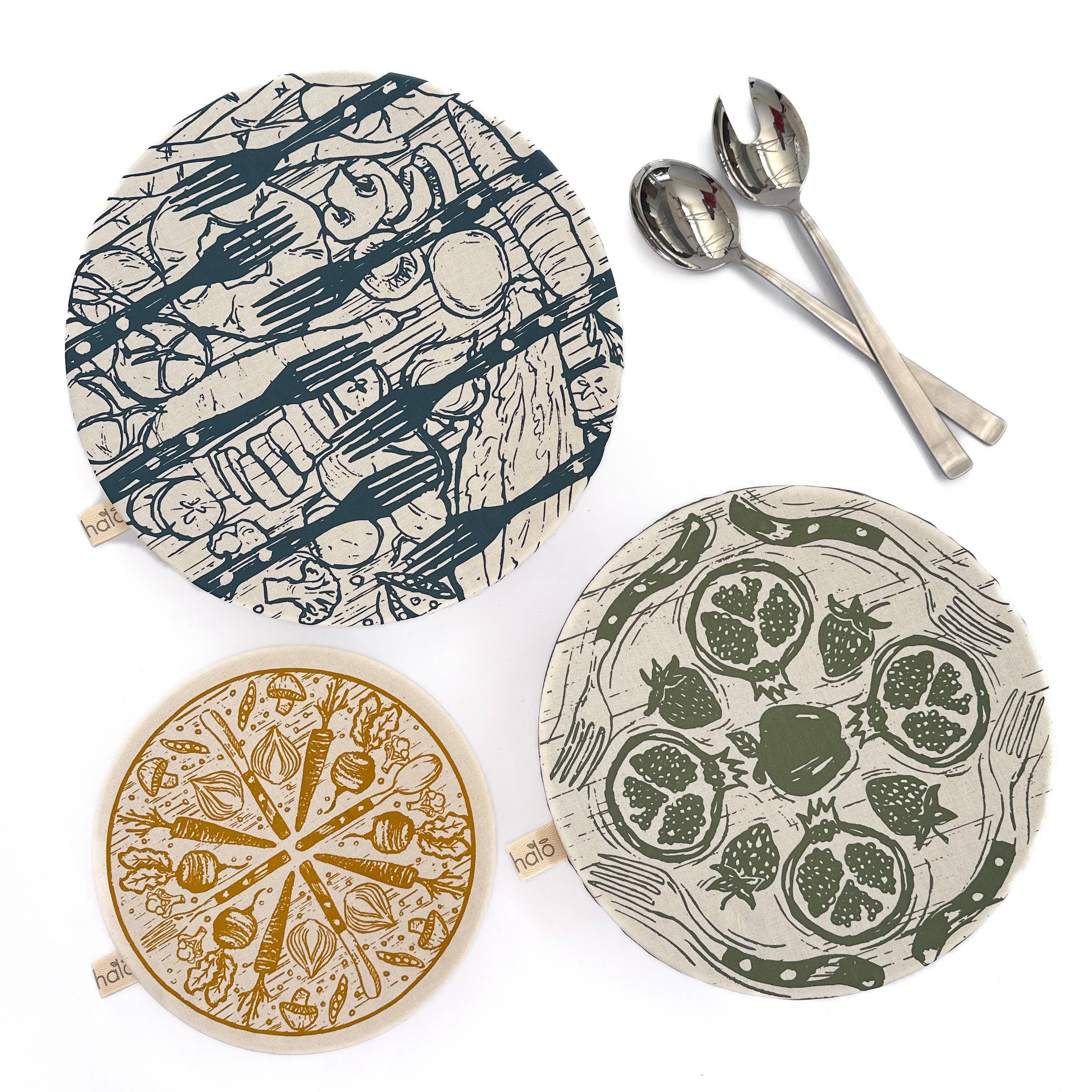 Dish Cover- Large Set of 3- Farm to Table