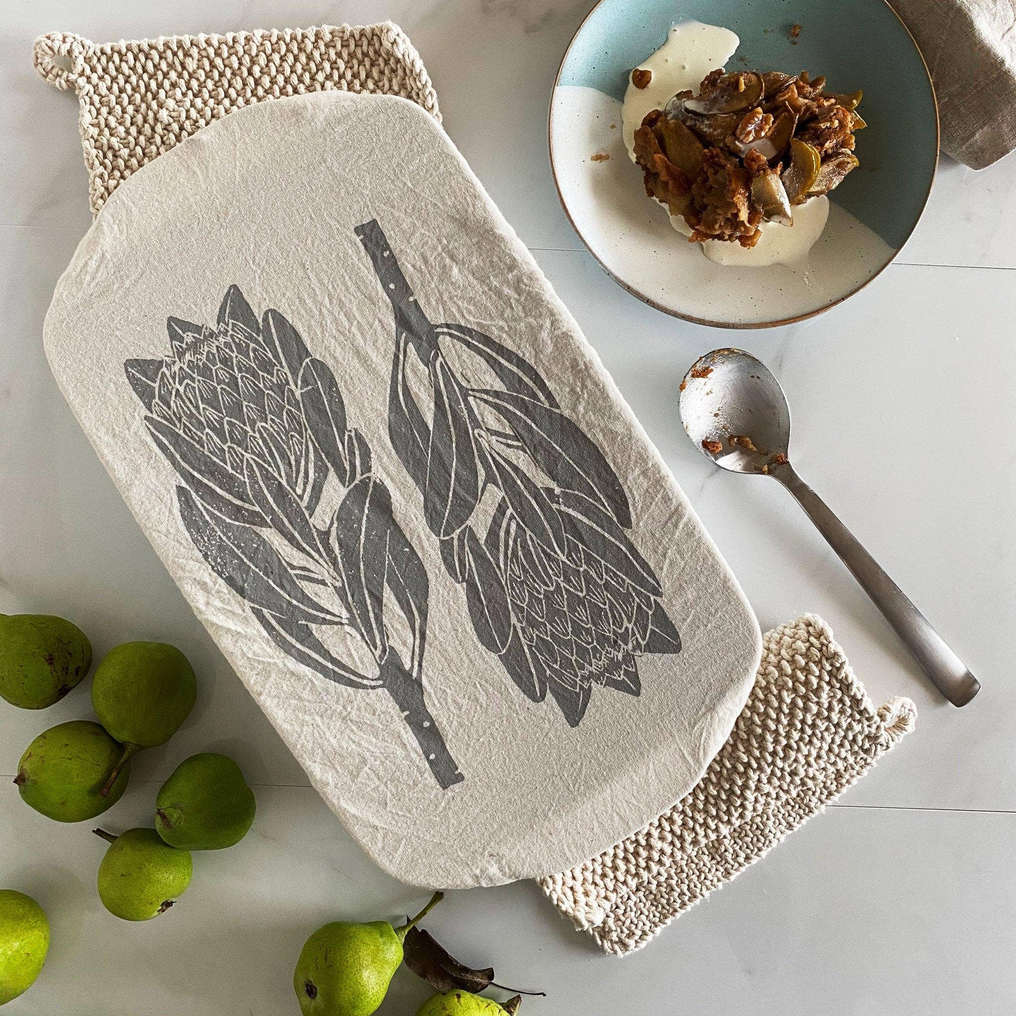 Dish Cover-Rectangle- Protea Print