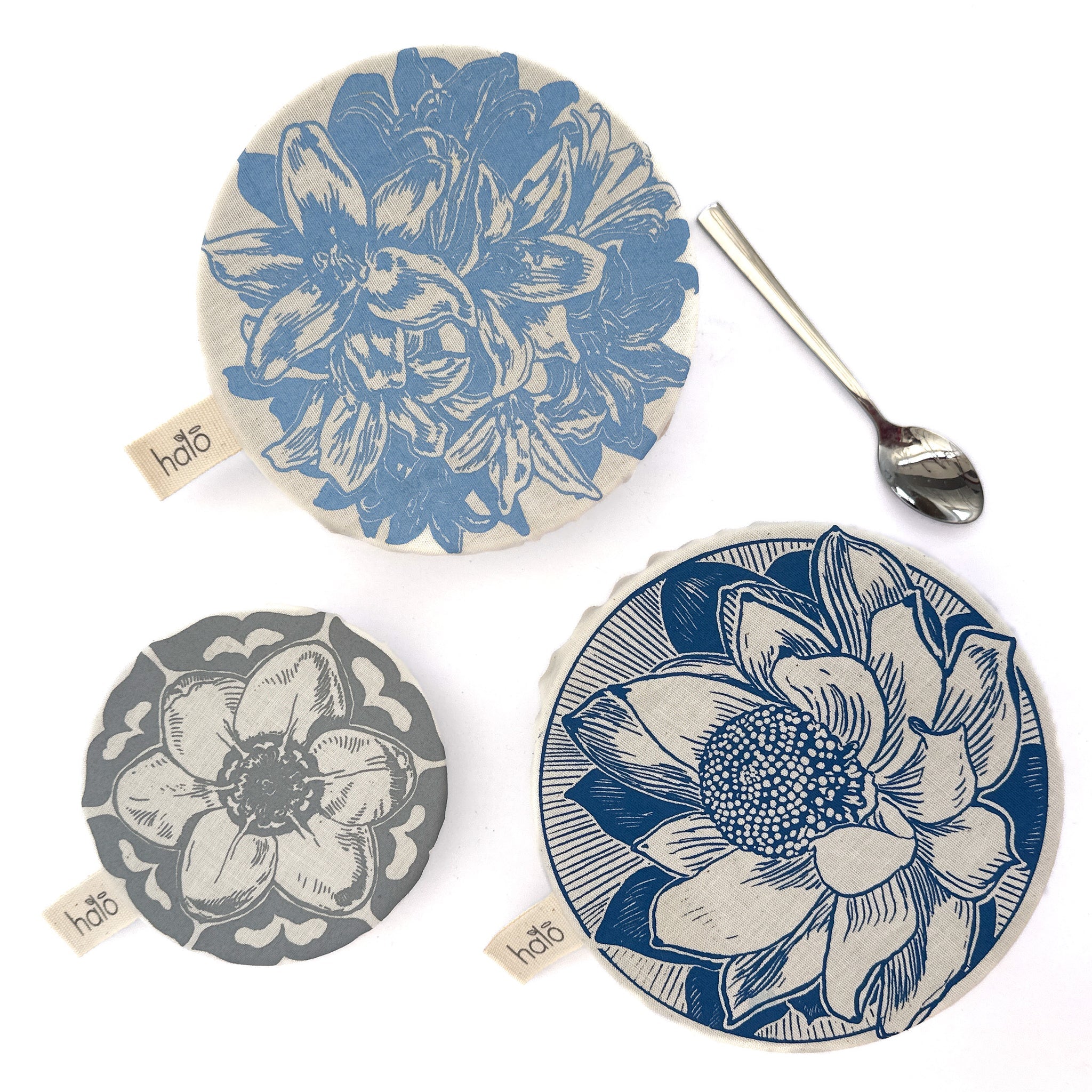 Dish Cover-Small Set of 3- African Flowers