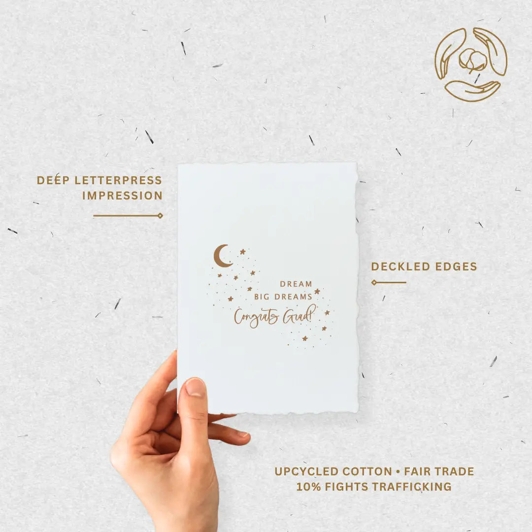"Dream big dreams. Congrats Grad!"-Greeting Card