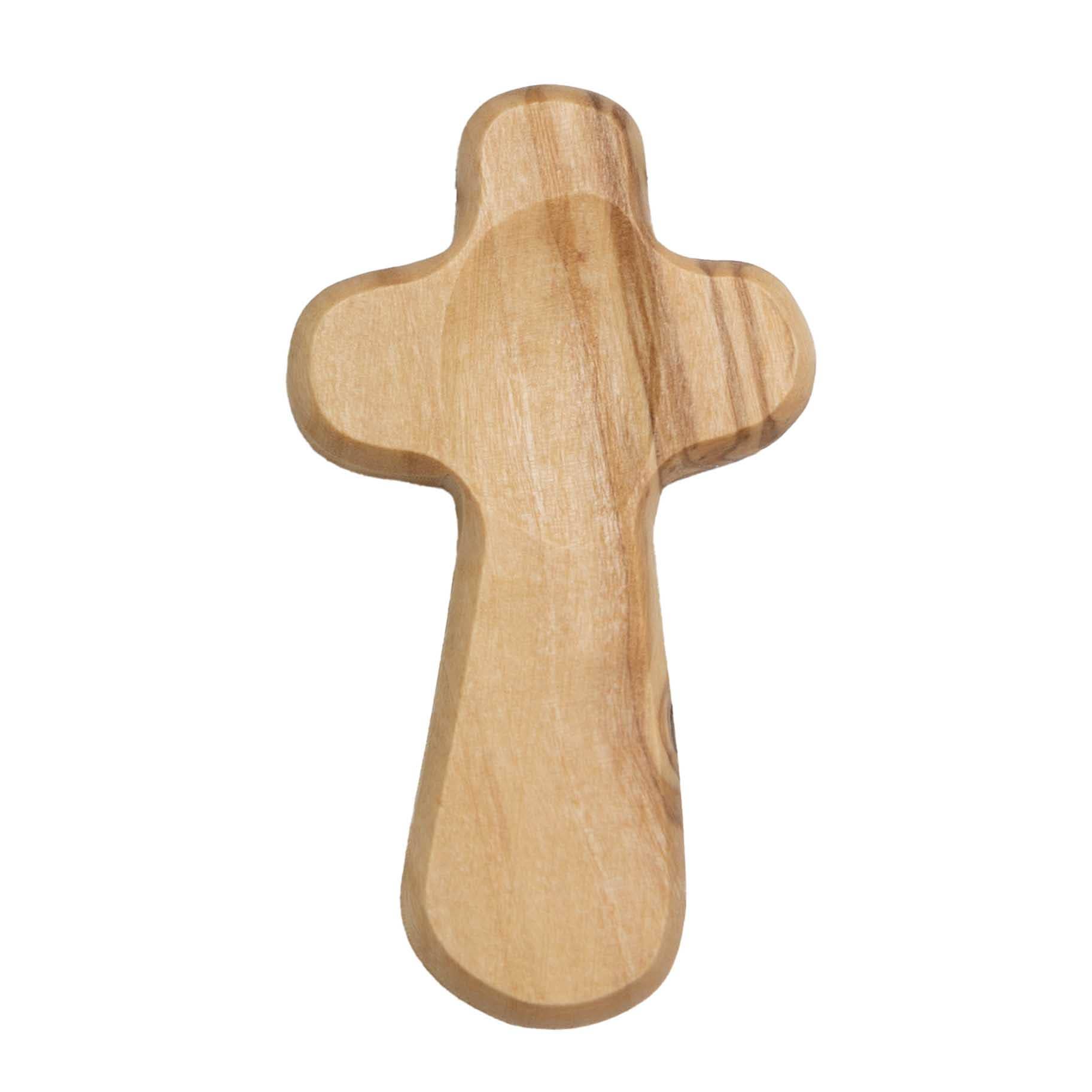 Duea Olive Wood Pocket Prayer Cross- Sold Individually