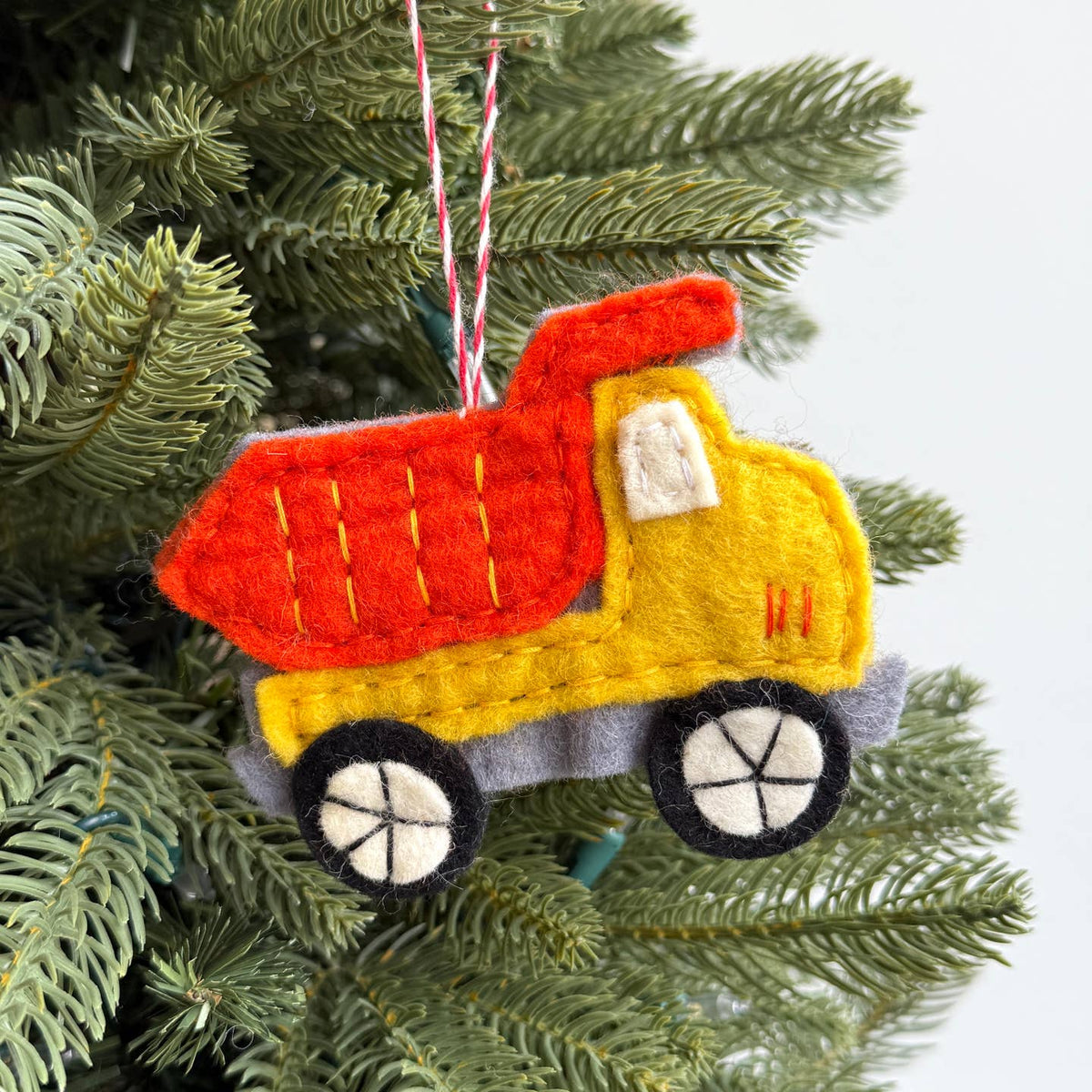 Dump Truck Felt Wool Ornament