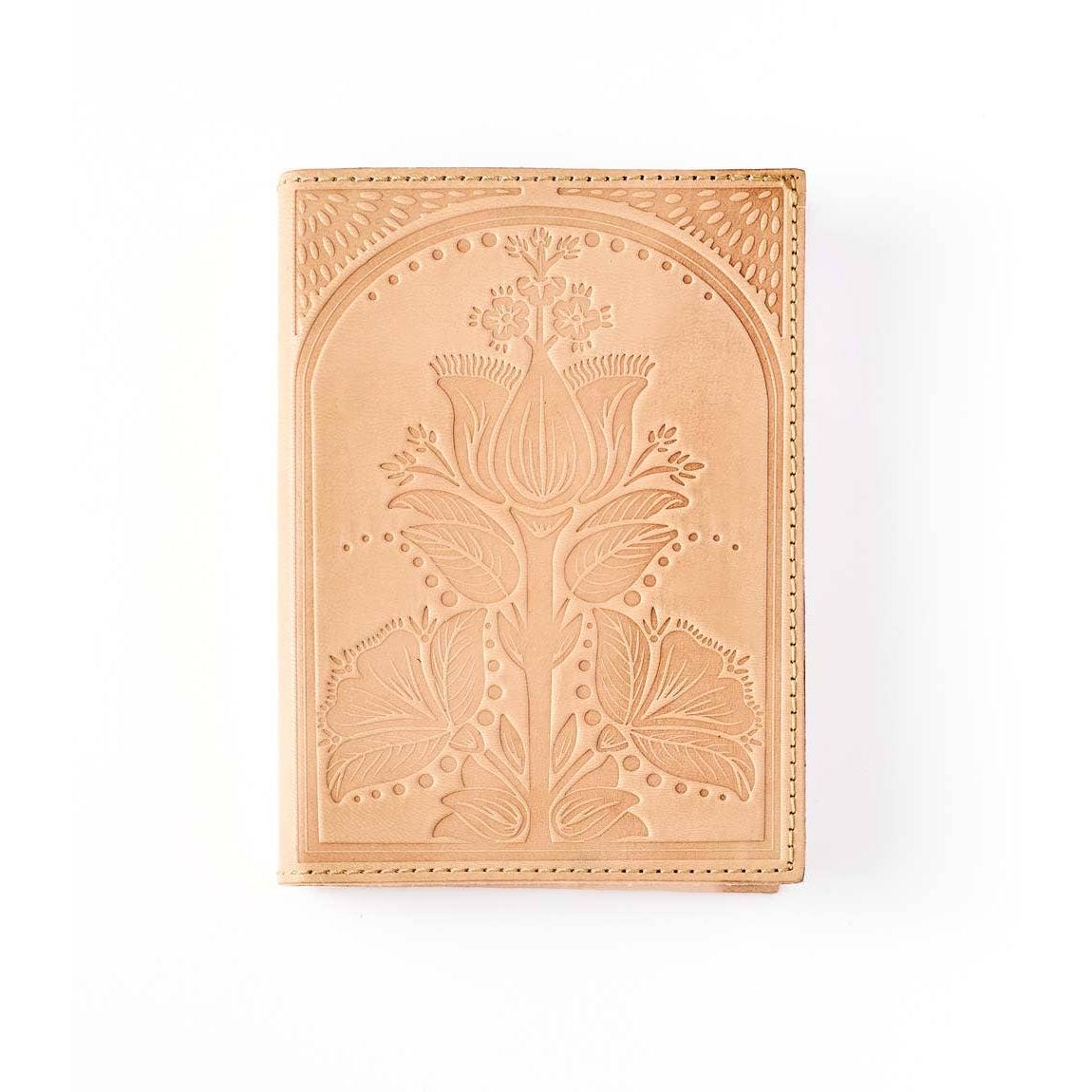 Embossed Leather Floral 5x7 Journal - Refillable Notebook