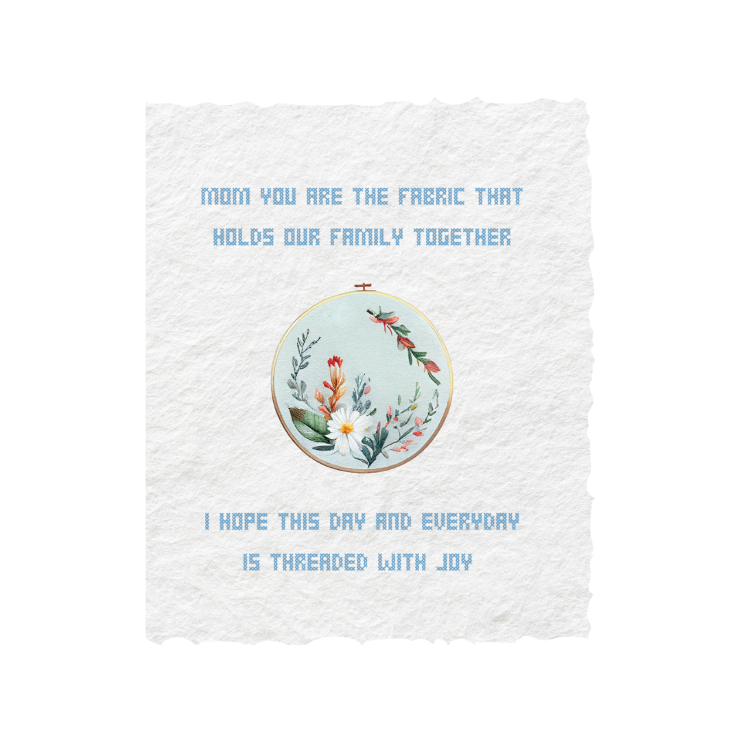 Embroidery Cross Stitching Kit Card | Mother's Day Greetings