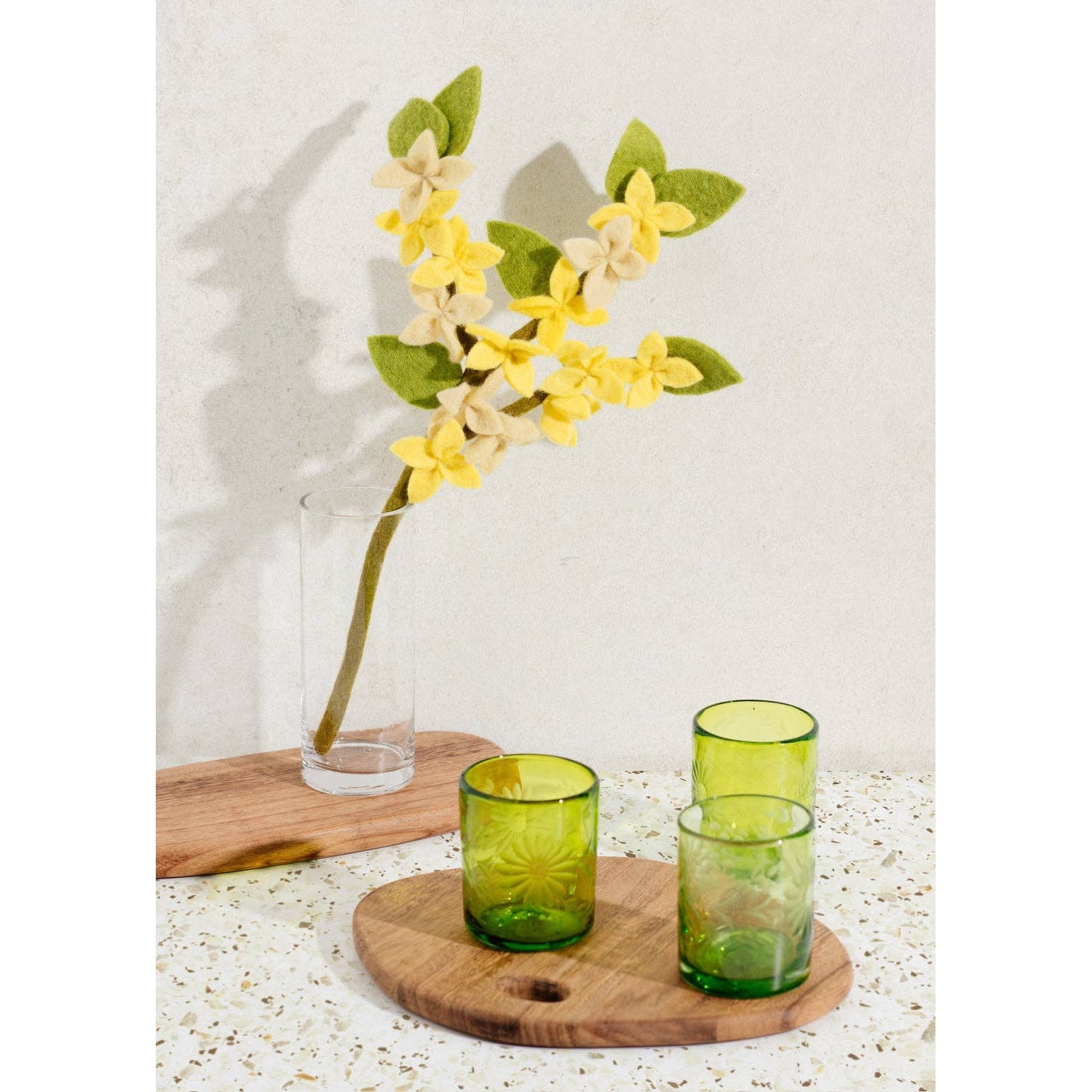 Felt Forsythia Flower
