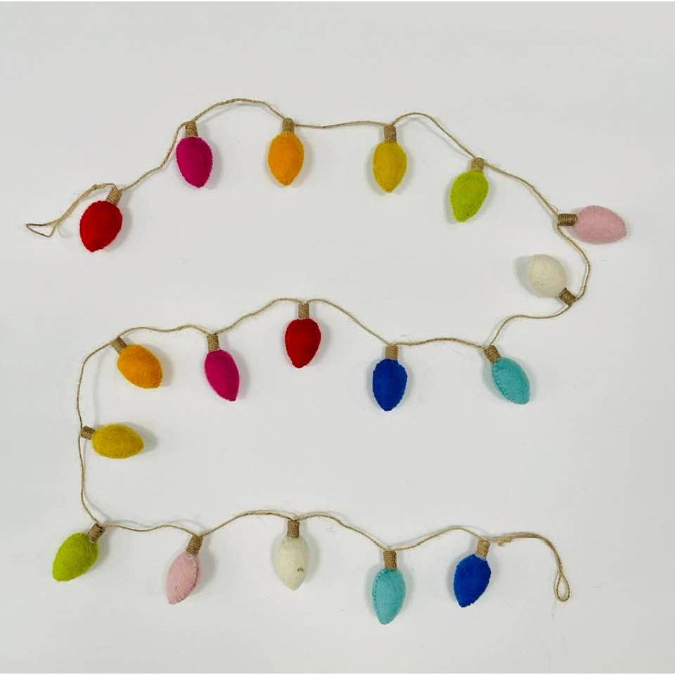Felt Garland - Vintage Christmas Light