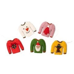 Felt Holiday Sweater Garland