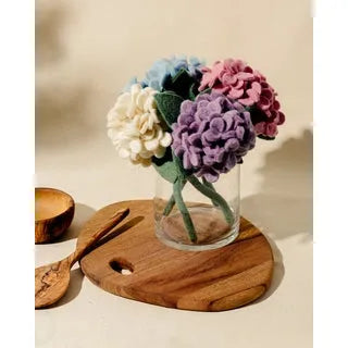 Felt Hydrangea Flower- Assorted Colors- Sold Individually