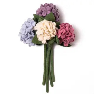 Felt Hydrangea Flower- Assorted Colors- Sold Individually