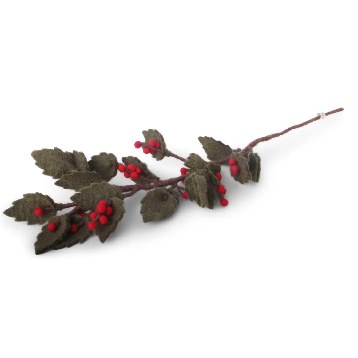 Felt Large Holly Branch (*Local Pickup/Local Delivery Only)