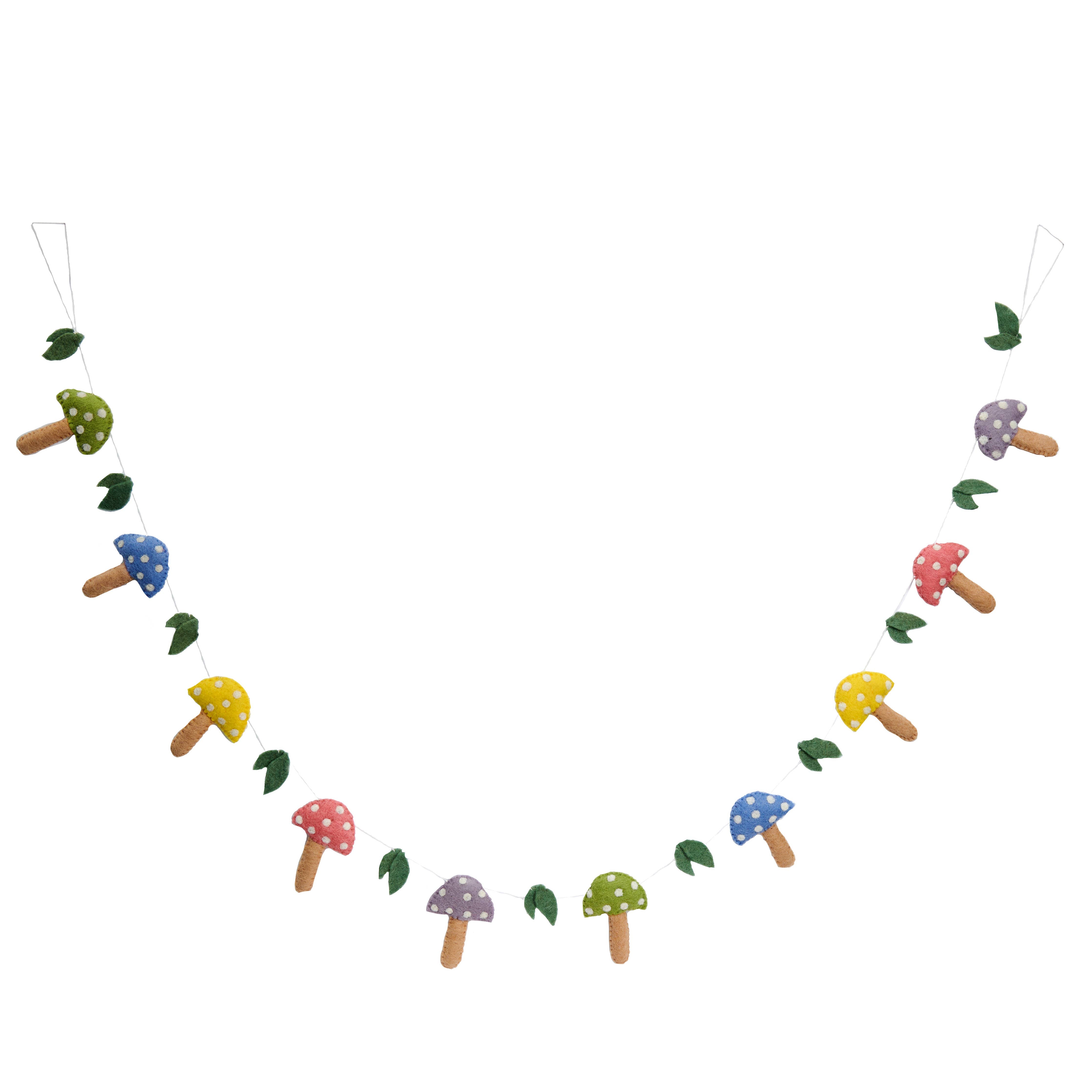 Felt Mushroom Garland