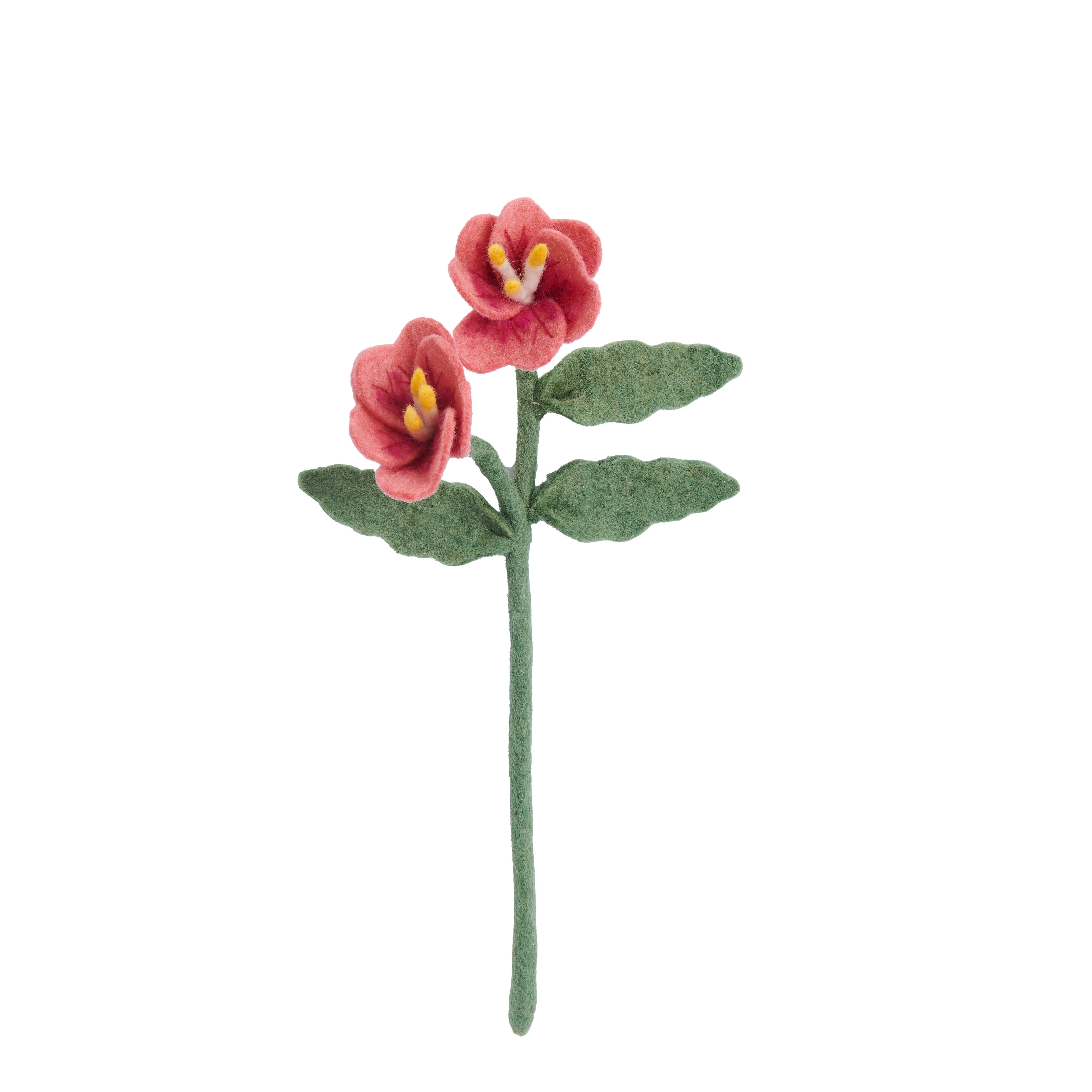 Felt Primrose Flower- Musk Pink