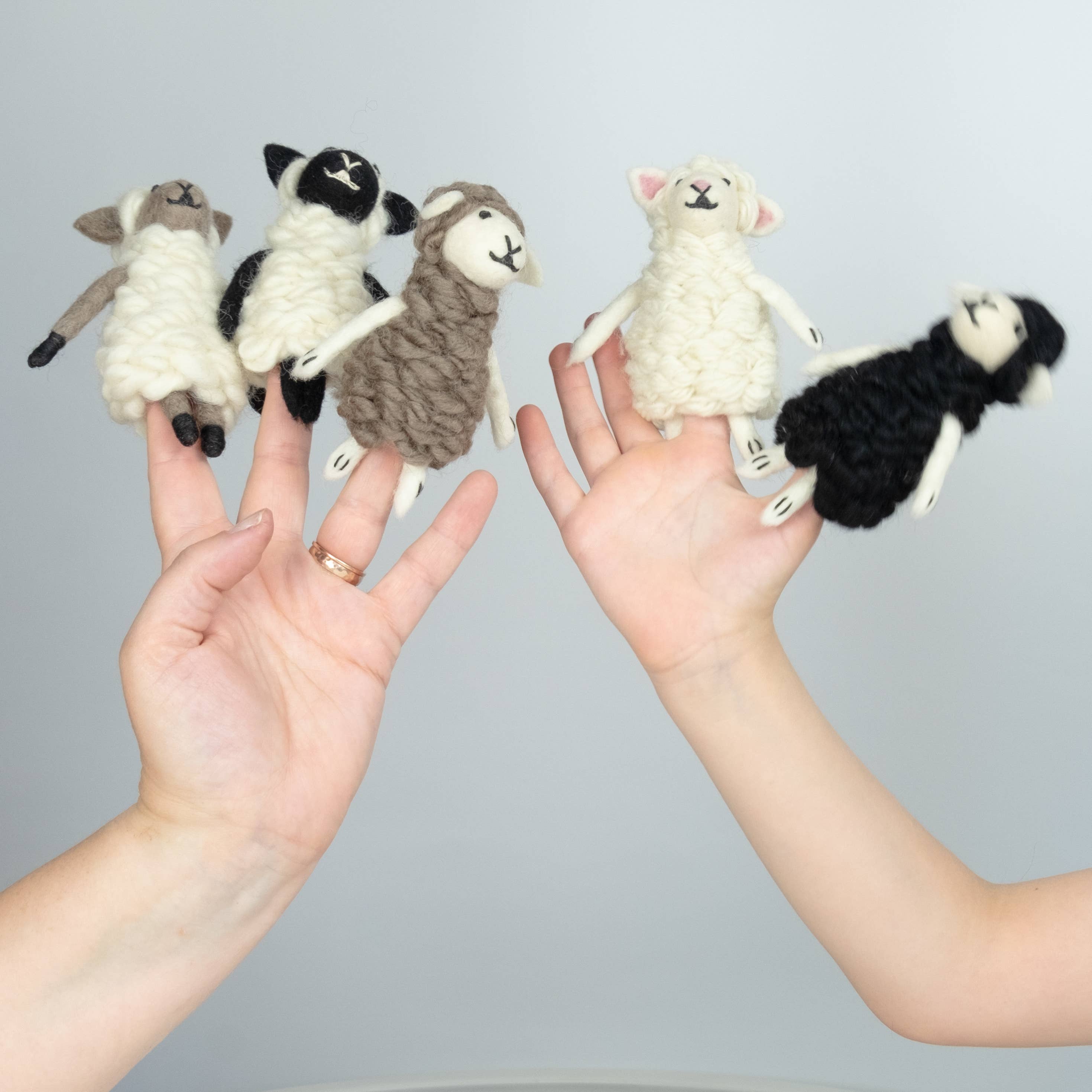 Felt Sheep Finger Puppet- Assorted Colors- Sold Individually