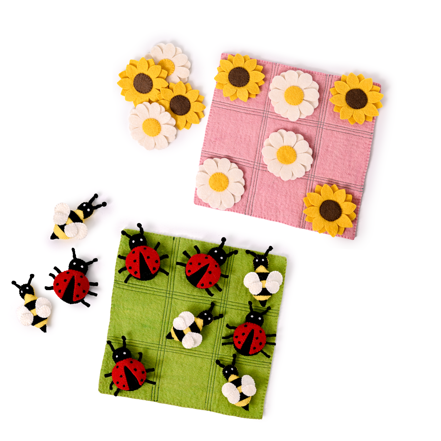 Felt Tic-Tac-Toe Game: Insects