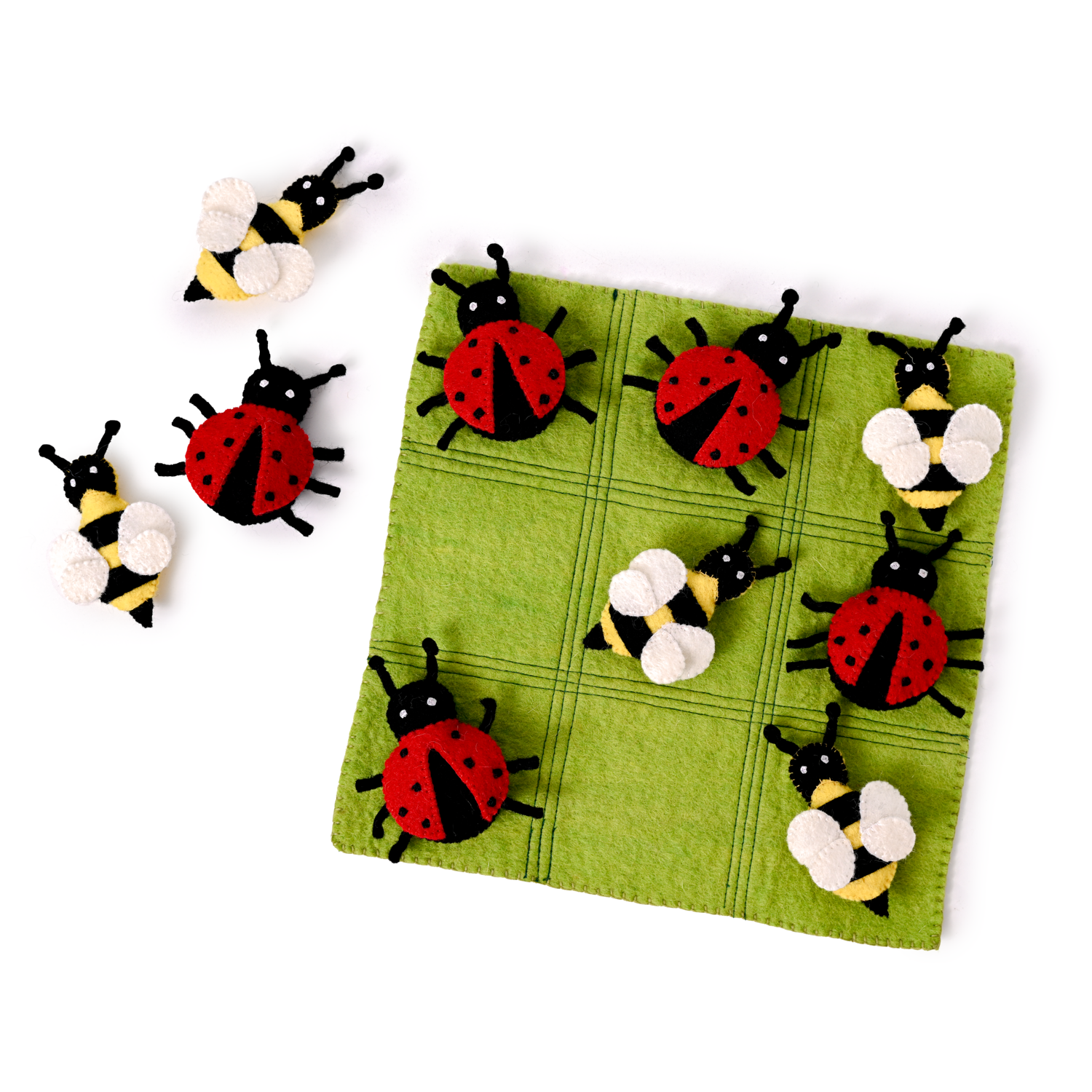 Felt Tic-Tac-Toe Game: Insects