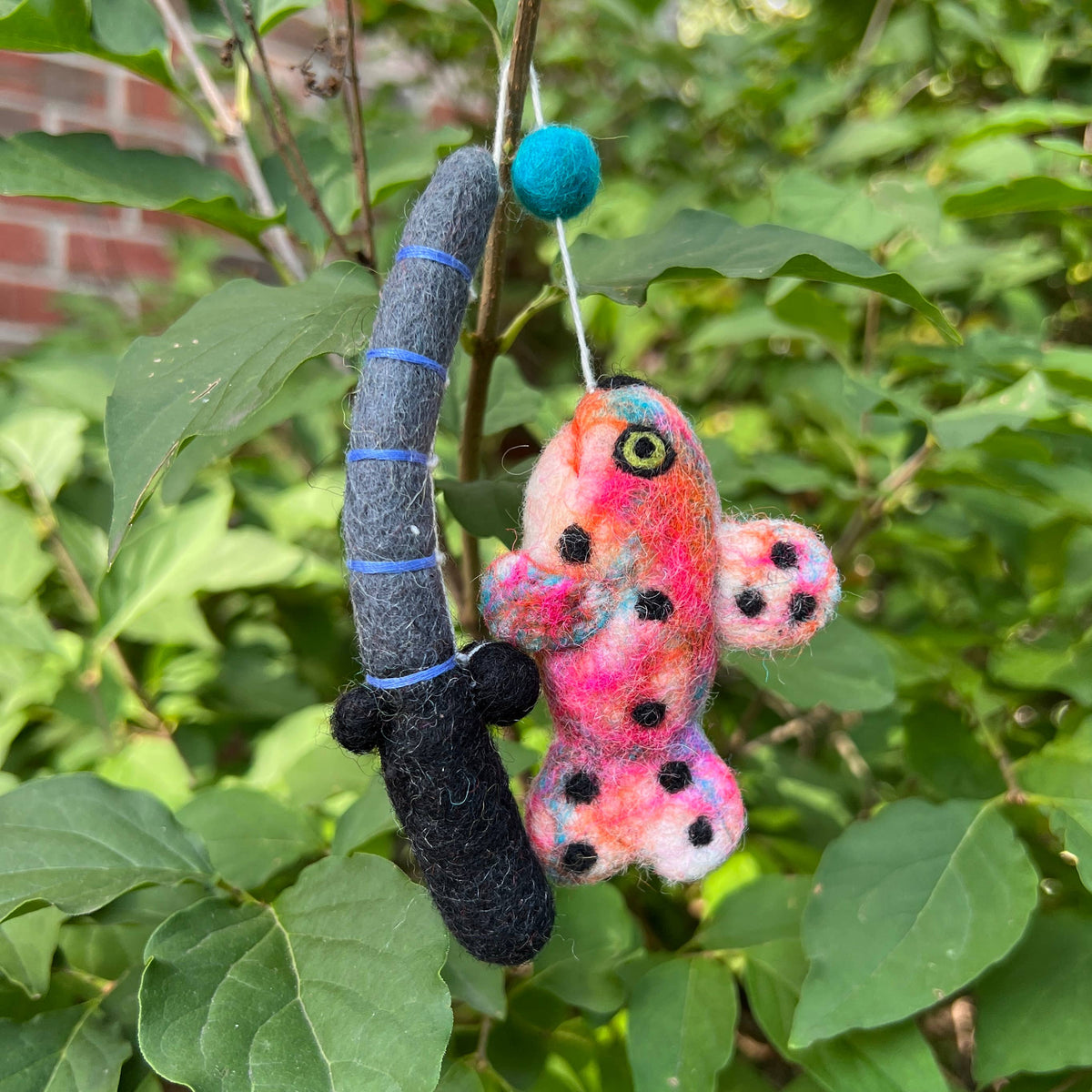 Fishing Pole Felt Wool Ornament