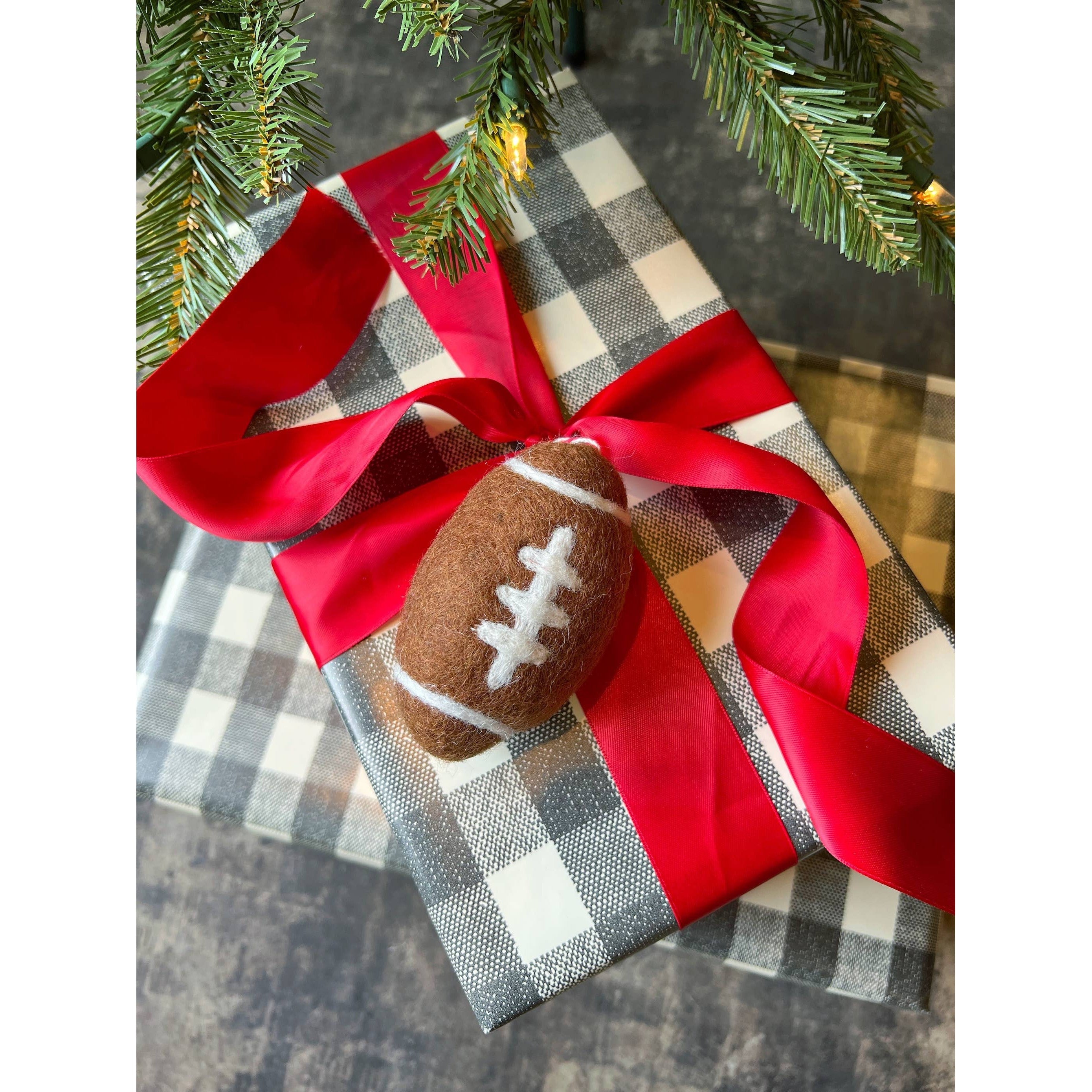 Football Felt Wool Ornament
