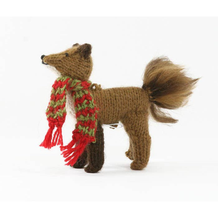 Fox in Scarf Ornament