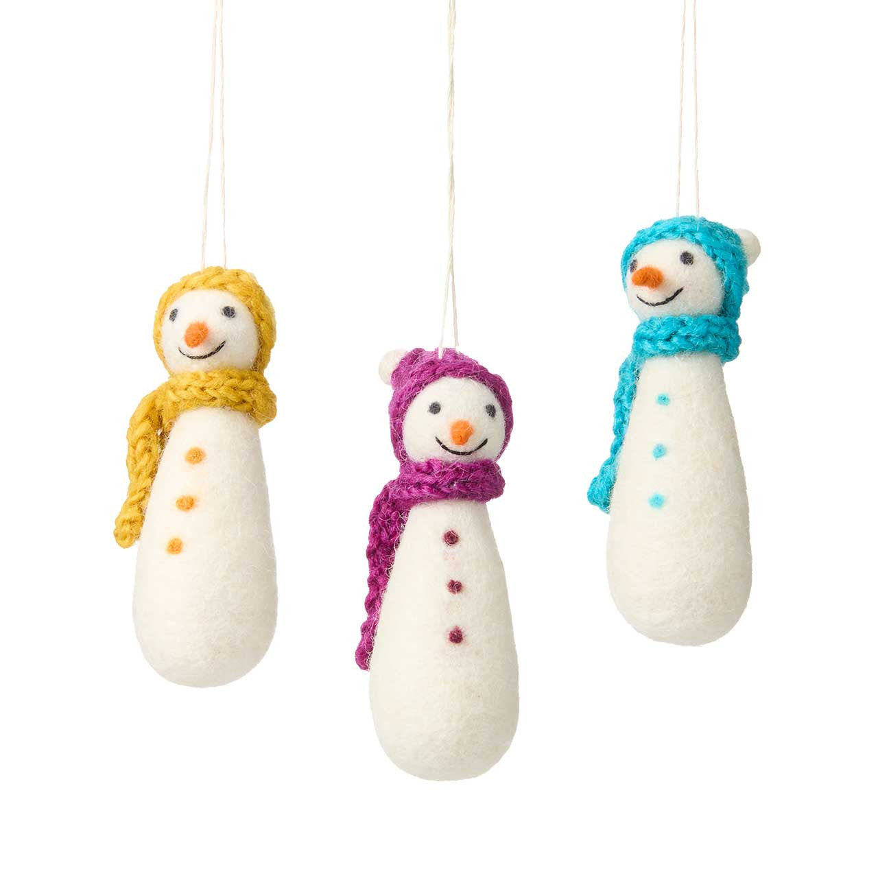 Frosty Friend Ornament- Assorted Hat/Scarf Colors- Sold Individually