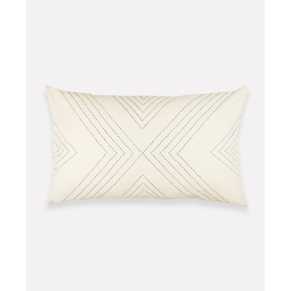 Geometric Lumbar Pillow Cover: Bone